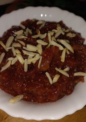 عکسی از دستور مربای انجیر رژیمی