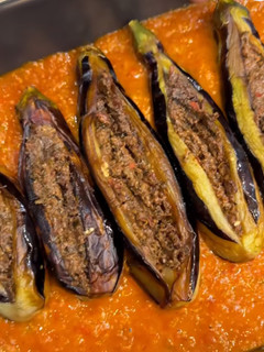 عکسی از دستور بادمجان شکم پر (گارنی یاریخ)