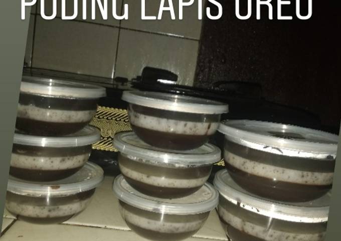 Puding 3 Lapis Oreo on cup