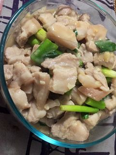 Foto resep Tumis Babi cah daun bawang