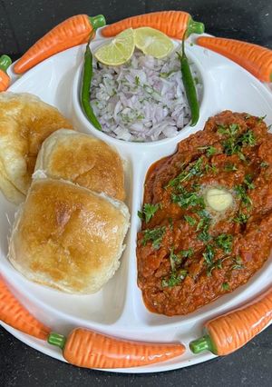 A picture of High Protein Pav Bhaji { Winter Special }.