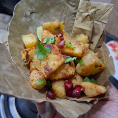 A picture of Shakarkandi chaat.