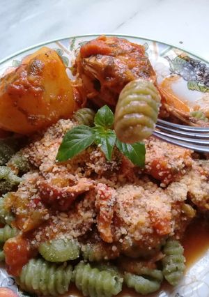 Una foto de Ñoquis de espinaca 😋😋