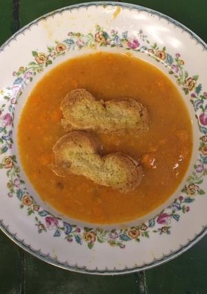 Una foto de Sopa de habas con chipotle