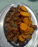 Ragú de carne con bonito acaramelizada