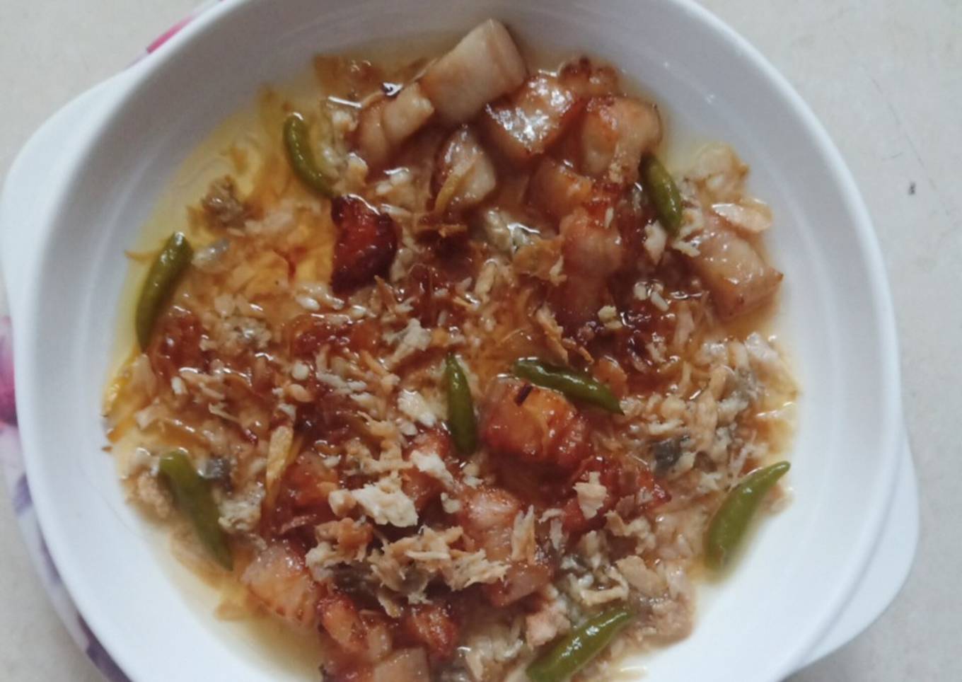 Sancam Ikan Asin Tenggiri Kukus / Kiam Hu Bak