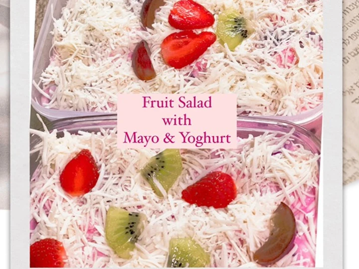 Cara Gampang Membuat Resep Salad Buah Enak dengan Yoghurt &amp;amp; Mayonaise yang Uenak Anti Ribet, Mantap Sekali