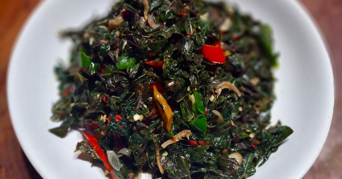 Tumis Daun Singkong Ikan Teri