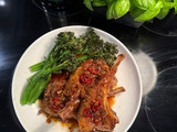 Spicy honey garlic lamb chops ✨