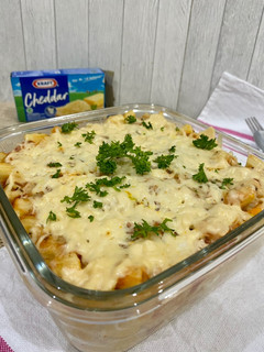 Foto resep Makaroni Schotel Bolognese Keju Kukus
