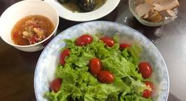 Hình ảnh món Salad rau xanh, ốc luộc ?