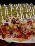 Nachos de pollo con tortilla