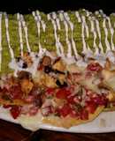 Nachos de pollo con tortilla