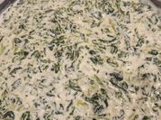 A picture of creamed spinach