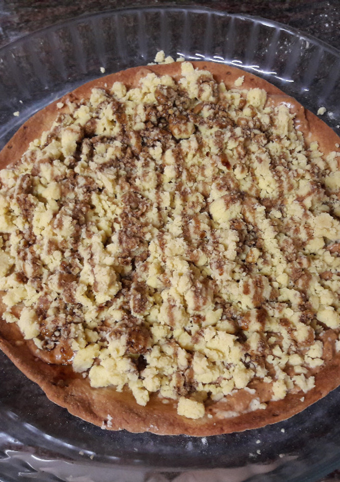 Una foto de 🇪🇸 Pizza-coca de mollitas o pizza de mollitas "española" sin gluten y vegana🍕