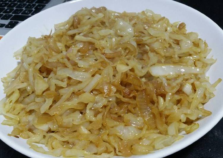 Stir-Fried cabbage and onion with cumin