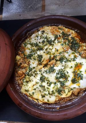 صورة لوصفة طاجين صدر الدجاج بالجبن