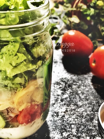 Cara Mudah Membikin Resep  Simple salad in jar yang Lezat, Sempurna