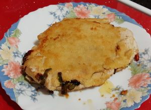 Una foto de Cachopo de pavo relleno con verduras y Cabrales
