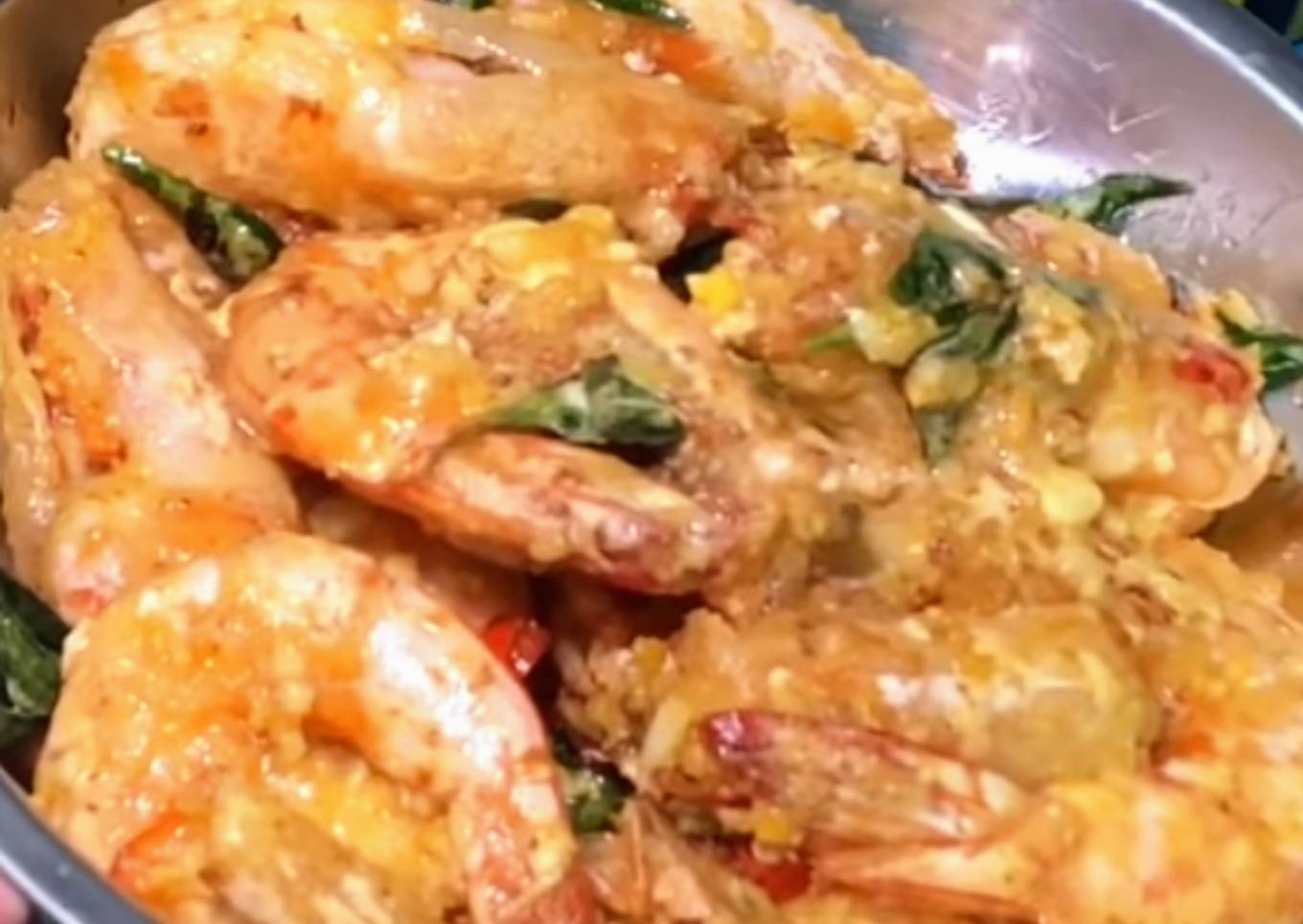 Salted Egg Yolks Butter Prawns
