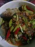 Sambel ikan asin pedah pete
