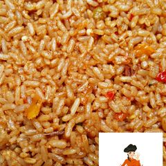 A picture of Low budget jollof rice.