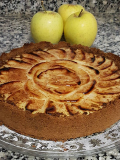 Una foto de Tarta flan de manzana 🍏🍏🍏🍏🍏