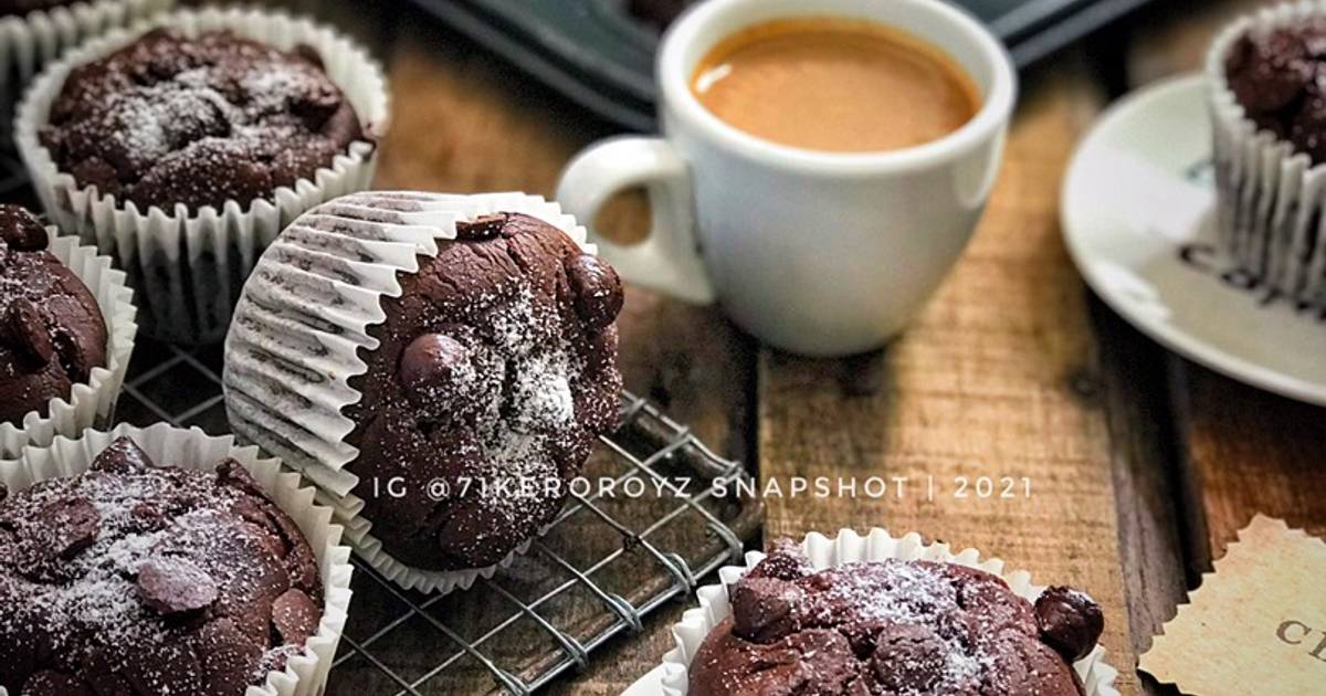 Resipi 🍫🧁 MOIST CHOCOLATE MUFFINS oleh Keroroyz Royz Cookpad