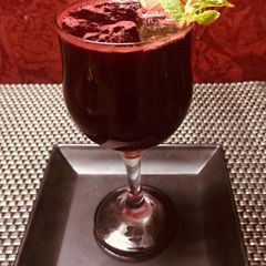A picture of Beetroot, Carrot and ginger juice.