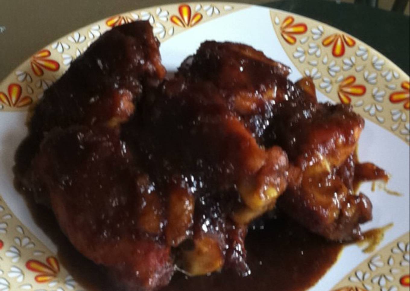 Ayam goreng mentega saos kecap rempah