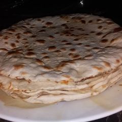A picture of Shawarma/labanese bread.