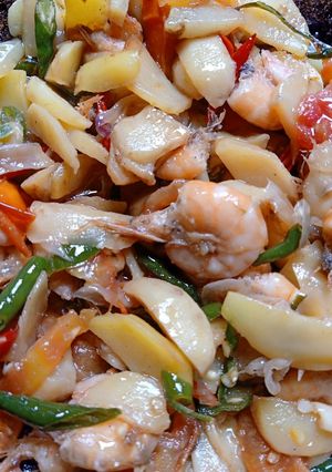 Foto resep Udang tumis cabe ijo
