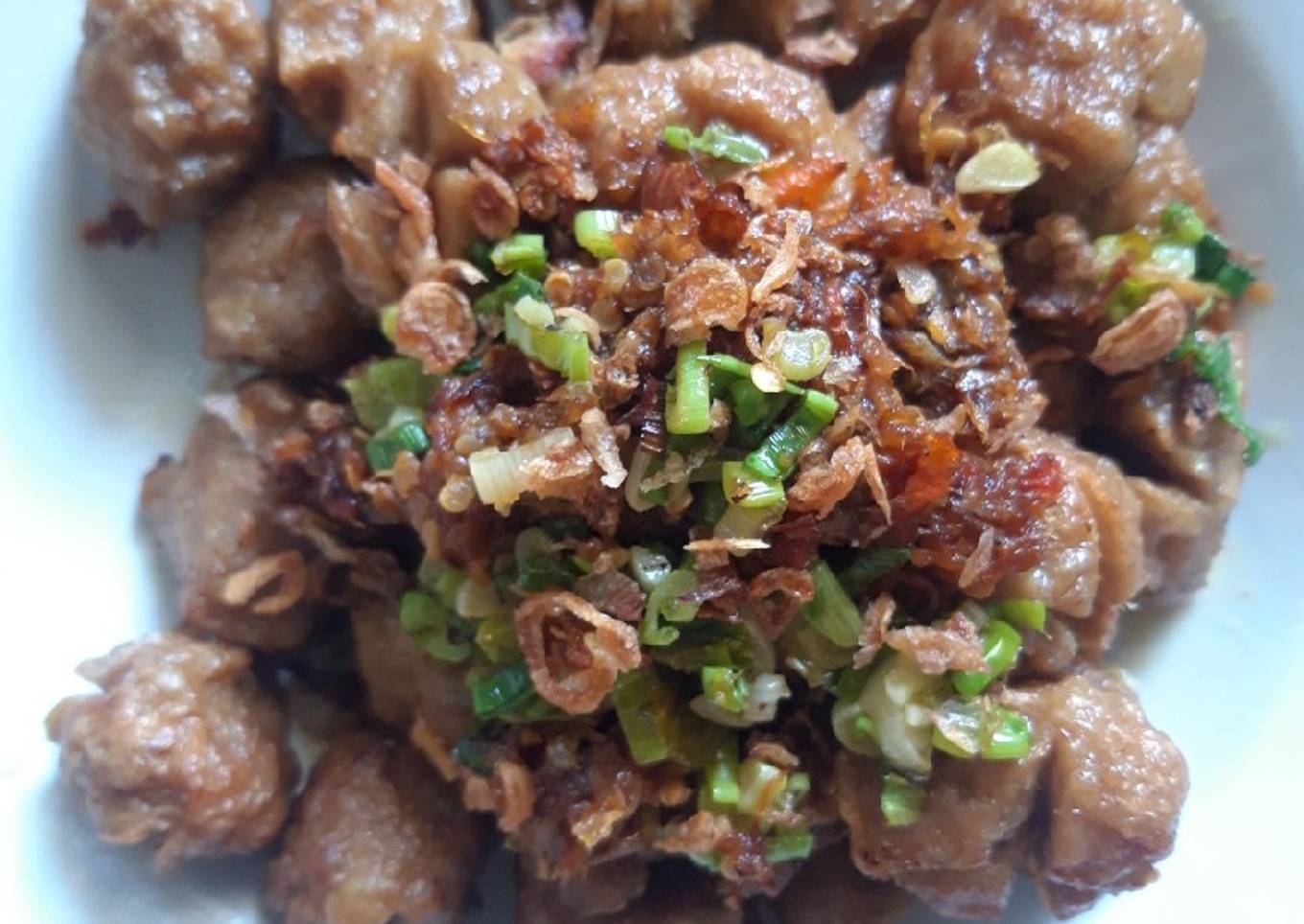 Bakso lombok goreng