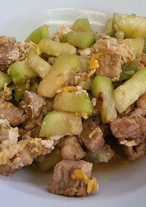 รูปของ แตงโมอ่อนผัดไข่ใส่หมู