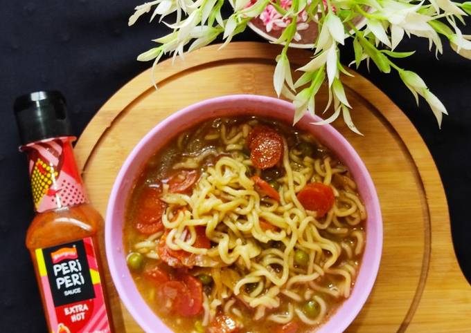 Vegetable Instant noodles soup