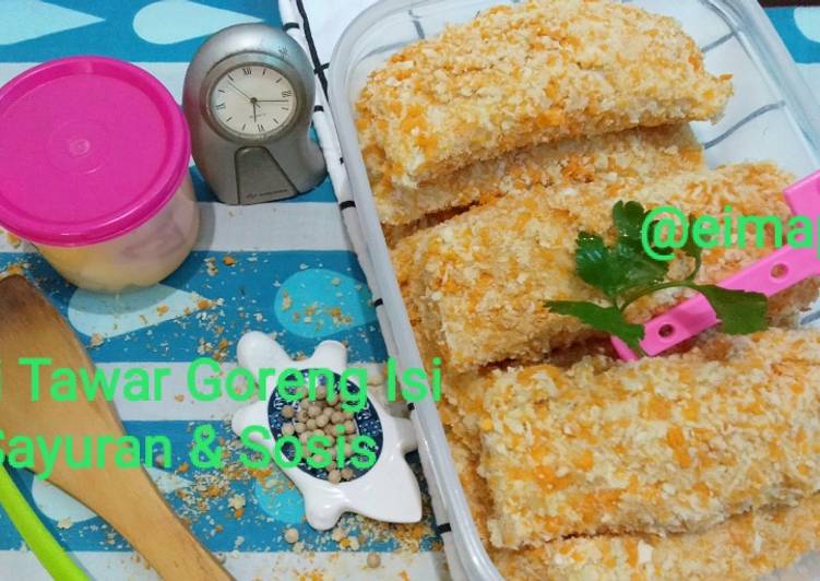 Cara Gampang Membuat Roti Tawar Goreng Isi Sayuran &amp; Sosis yang Enak