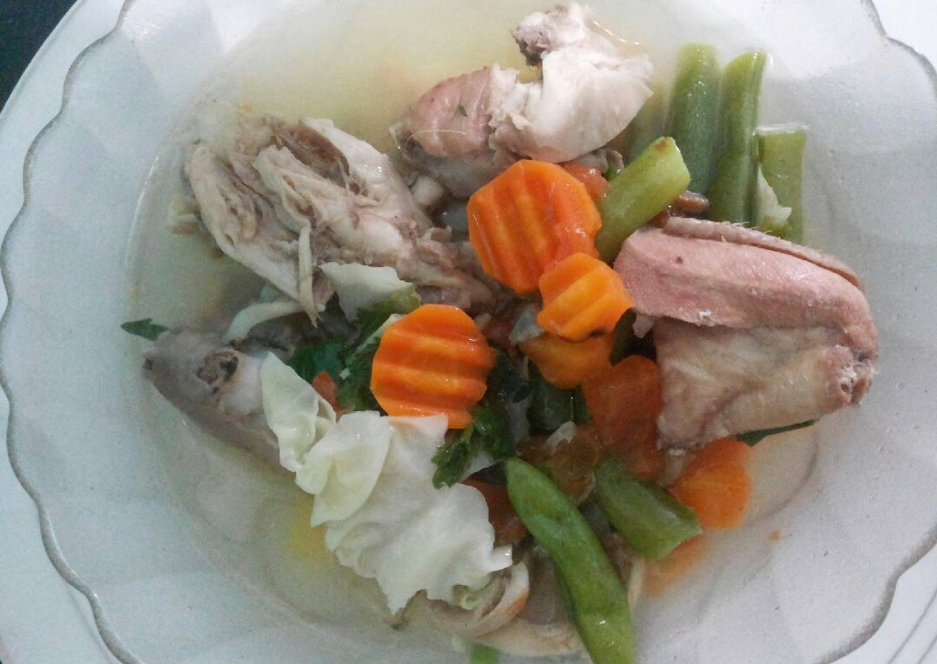Chicken soup (sup ayam)