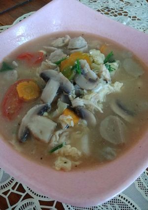 Foto resep Soup baso dan Jamur