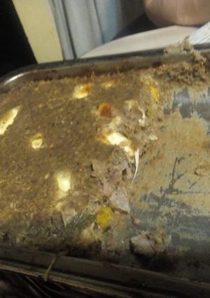 Una foto de Pastel de lentejas con relleno de osobuco