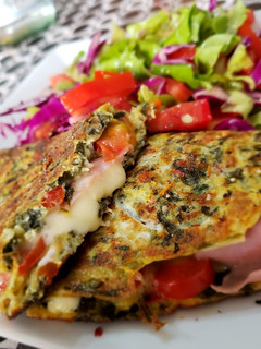 Una foto de Omelette de espinaca