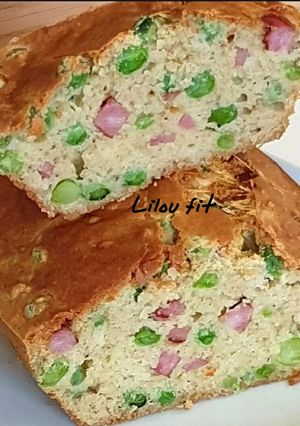 Une photo de Cake ss gluten petit pois/ jambon/ emmental