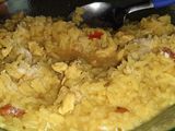 Arroz con pollo y azafrán