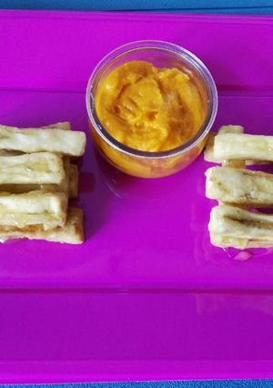 Foto principal de Bastones de berenjena con miel de azahar