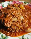 Guiso carrero, de lentejas verdolagas