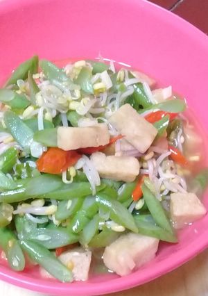 Foto resep Tumis buncis tauge + tempe gembus