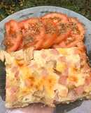 TARTA DE JAMÓN, QUESO Y CHAMPIÑONES con masa casera