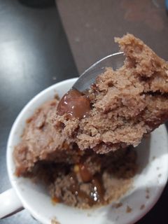 Una foto de Volcán de chocolate Snickers 🍮🍫