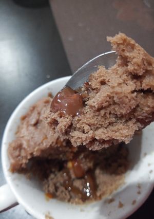 Una foto de Volcán de chocolate Snickers 🍮🍫