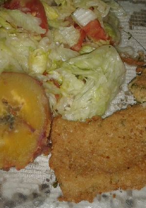 Una foto de Milanesa de mondongo😋