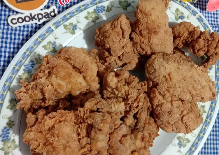 Langkah Mudah untuk Buat Fried Chicken // Ayam Goreng Tepung Krispy, Lezat